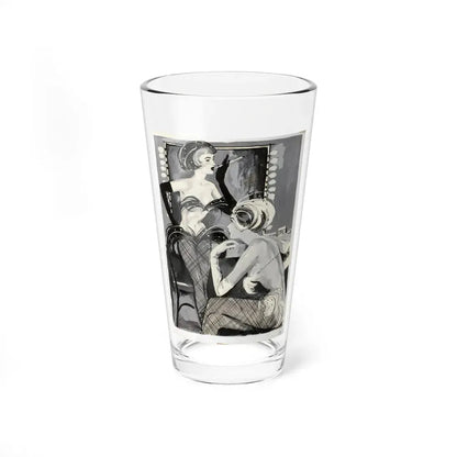 Playboy cartoon illustration, May 1954 (Magazine Illustration) Pint Glass 16oz 16oz - Go Mug Yourself
