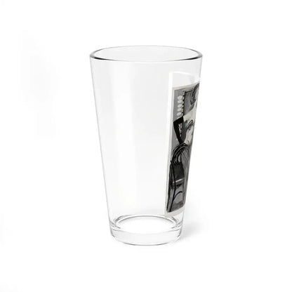 Playboy cartoon illustration, May 1954 (Magazine Illustration) Pint Glass 16oz - Go Mug Yourself