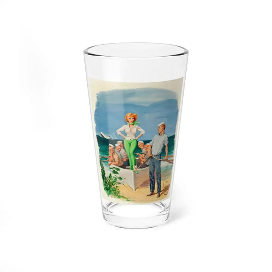Playboy cartoon illustration, page 106, November 1962 (Magazine Illustration) Pint Glass 16oz 16oz - Go Mug Yourself
