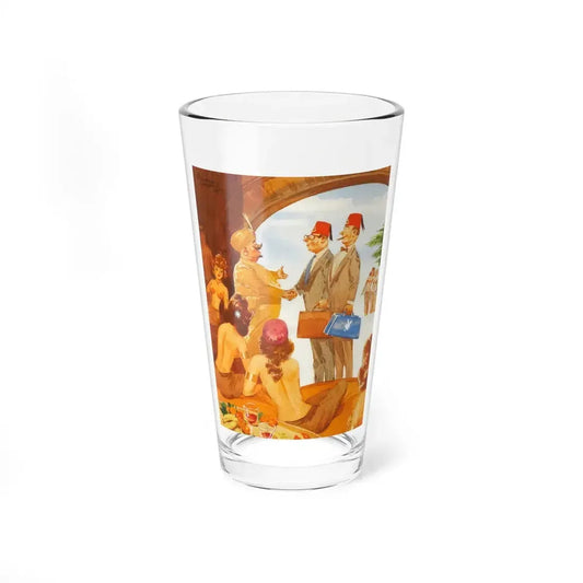 Playboy cartoon illustration, page 127, May 1962 (Magazine Illustration) Pint Glass 16oz 16oz - Go Mug Yourself