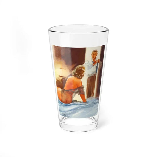 Playboy cartoon illustration, page 255, November 1971 (Magazine Illustration) Pint Glass 16oz 16oz - Go Mug Yourself