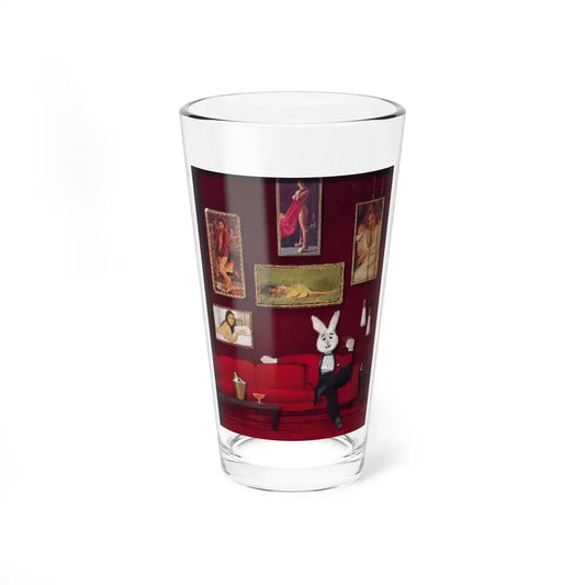 Playboy cover illustration, January 1963 (Magazine Illustration) Pint Glass 16oz 16oz - Go Mug Yourself