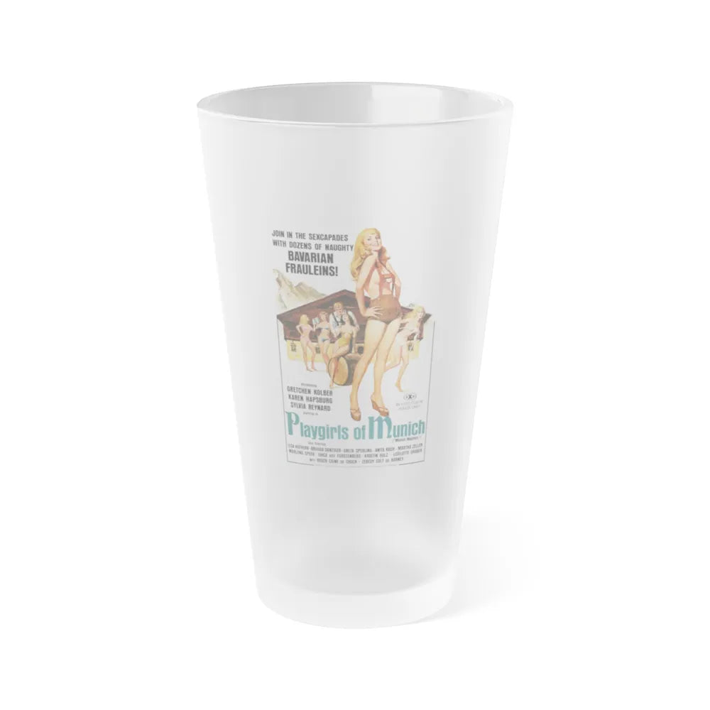 PLAYGIRLS OF MUNICH 1977 Movie Poster - Frosted Pint Glass 16oz-16oz-Frosted-Go Mug Yourself