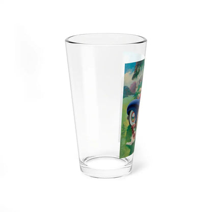 Playing Fetch (Magazine Illustration) Pint Glass 16oz-Go Mug Yourself