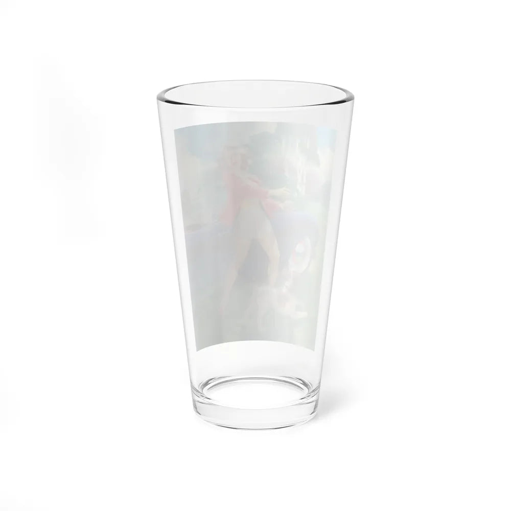 Playing Fetch (Magazine Illustration) Pint Glass 16oz-Go Mug Yourself