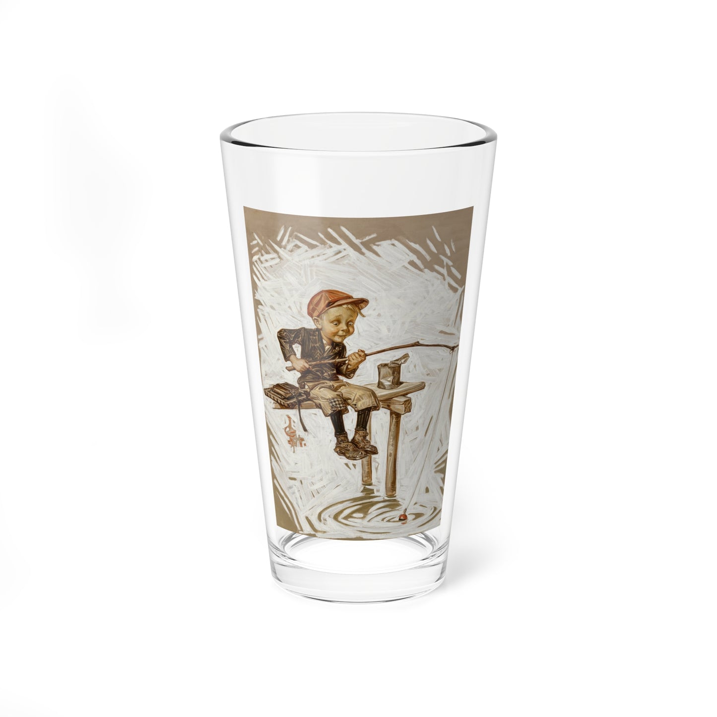 Playing Hooky, The Saturday Evening Post, June 13, 1914 (Magazine Illustration) Pint Glass 16oz-16oz-Go Mug Yourself