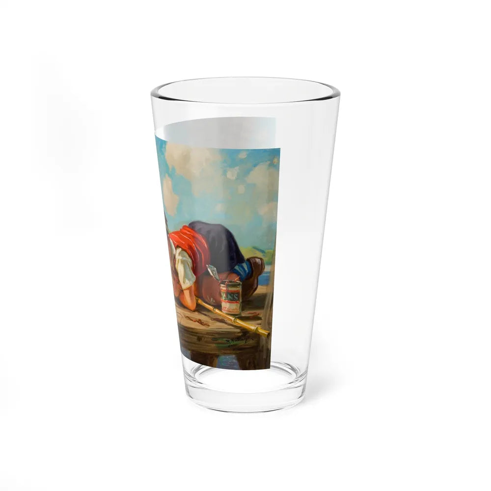 Playing with the Crab (Magazine Illustration) Pint Glass 16oz-Go Mug Yourself