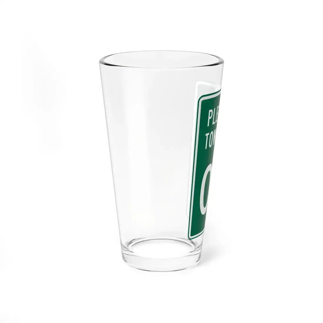 Pleasant Township Logan County Ohio route shield template (Ohio) (Road Sign) Pint Glass 16oz - Go Mug Yourself