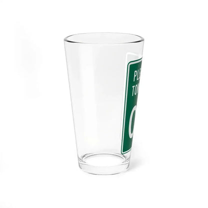 Pleasant Township Logan County Ohio route shield template (Ohio) (Road Sign) Pint Glass 16oz - Go Mug Yourself