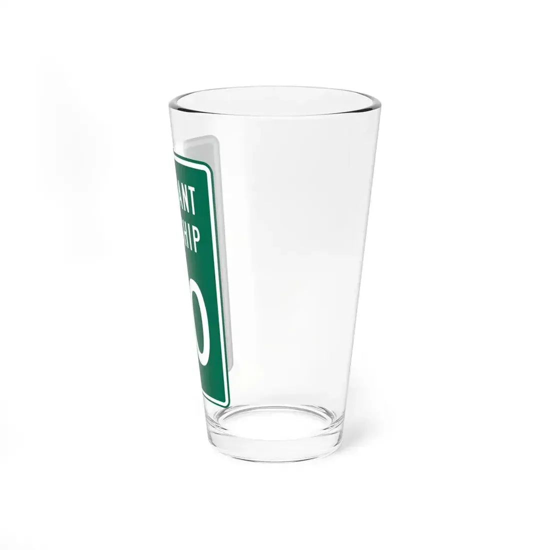 Pleasant Township Logan County Ohio route shield template (Ohio) (Road Sign) Pint Glass 16oz - Go Mug Yourself