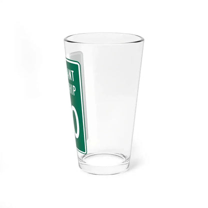 Pleasant Township Logan County Ohio route shield template (Ohio) (Road Sign) Pint Glass 16oz - Go Mug Yourself