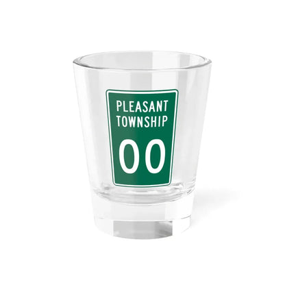 Pleasant Township Logan County Ohio route shield template (Ohio) (Road Sign) Shot Glass 1.5oz 1.5oz - Go Mug Yourself