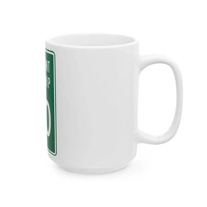 Pleasant Township Logan County Ohio route shield template (Ohio) (Road Sign) White Coffee Mug - Go Mug Yourself