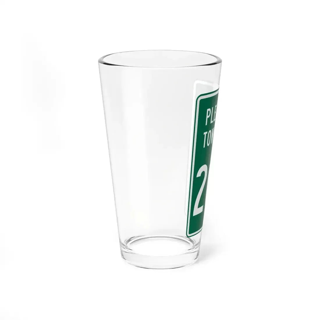 Pleasant Township Route 208 Logan County Ohio (Ohio) (Road Sign) Pint Glass 16oz - Go Mug Yourself