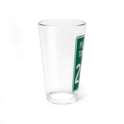 Pleasant Township Route 208 Logan County Ohio (Ohio) (Road Sign) Pint Glass 16oz - Go Mug Yourself
