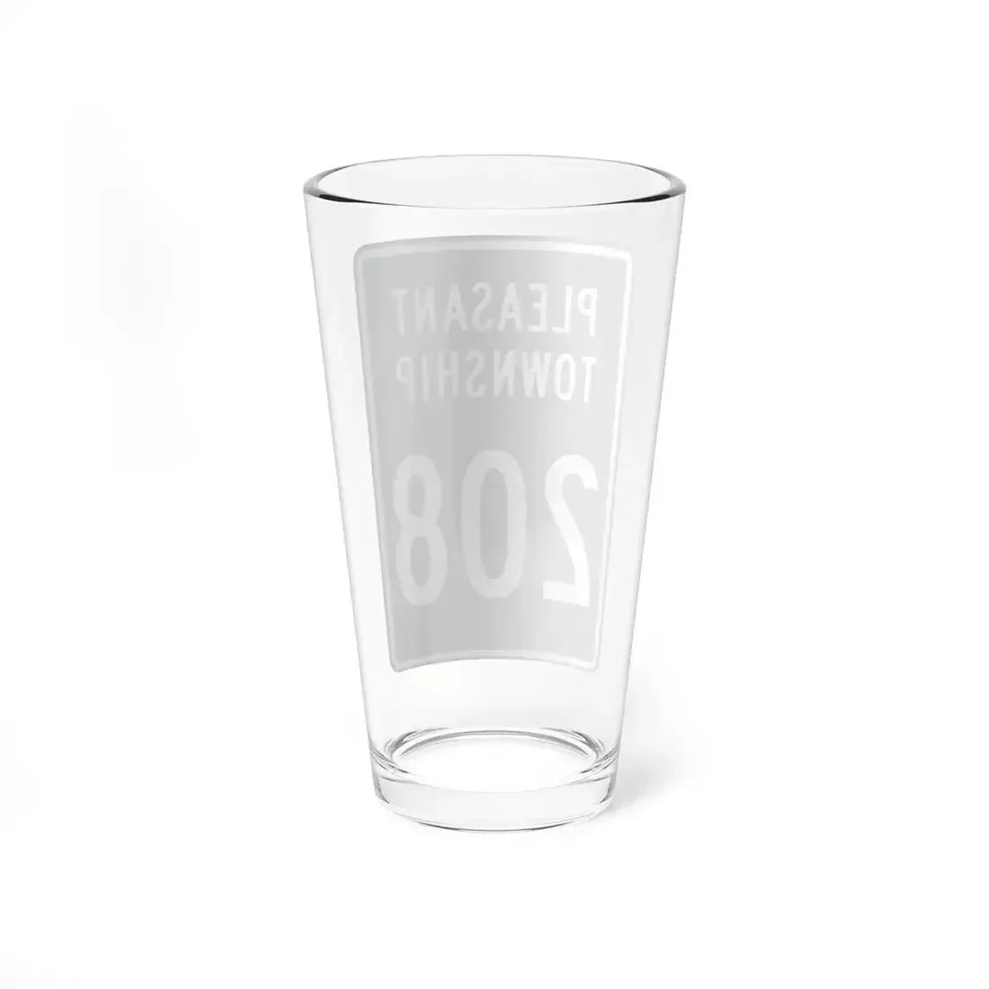 Pleasant Township Route 208 Logan County Ohio (Ohio) (Road Sign) Pint Glass 16oz - Go Mug Yourself