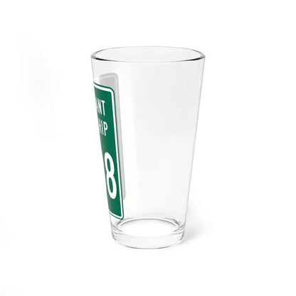 Pleasant Township Route 208 Logan County Ohio (Ohio) (Road Sign) Pint Glass 16oz - Go Mug Yourself
