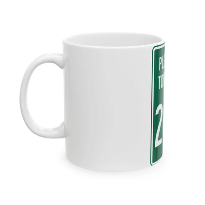 Pleasant Township Route 208 Logan County Ohio (Ohio) (Road Sign) White Coffee Mug - Go Mug Yourself