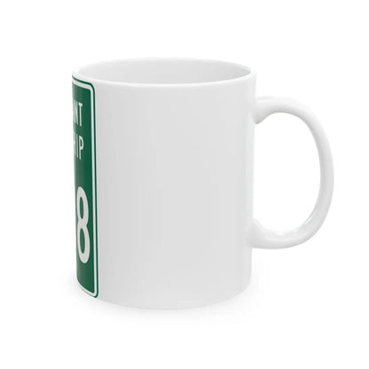 Pleasant Township Route 208 Logan County Ohio (Ohio) (Road Sign) White Coffee Mug - Go Mug Yourself