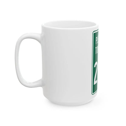 Pleasant Township Route 208 Logan County Ohio (Ohio) (Road Sign) White Coffee Mug - Go Mug Yourself