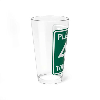 Pleasant Township Route 43 Logan County Ohio (Ohio) (Road Sign) Pint Glss 16oz - Go Mug Yourself