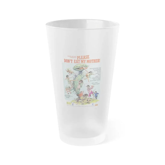 PLEASE DON'T EAT MY MOTHER 1973 Movie Poster - Frosted Pint Glass 16oz 16oz Frosted - Go Mug Yourself