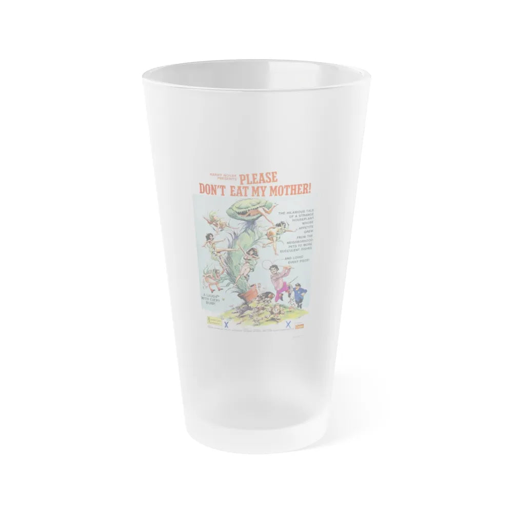 PLEASE DON'T EAT MY MOTHER 1973 Movie Poster - Frosted Pint Glass 16oz-16oz-Frosted-Go Mug Yourself