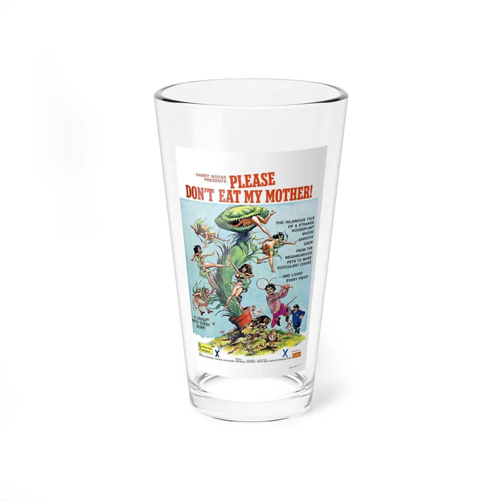 PLEASE DON'T EAT MY MOTHER 1973 Movie Poster - Pint Glass 16oz-16oz-Go Mug Yourself