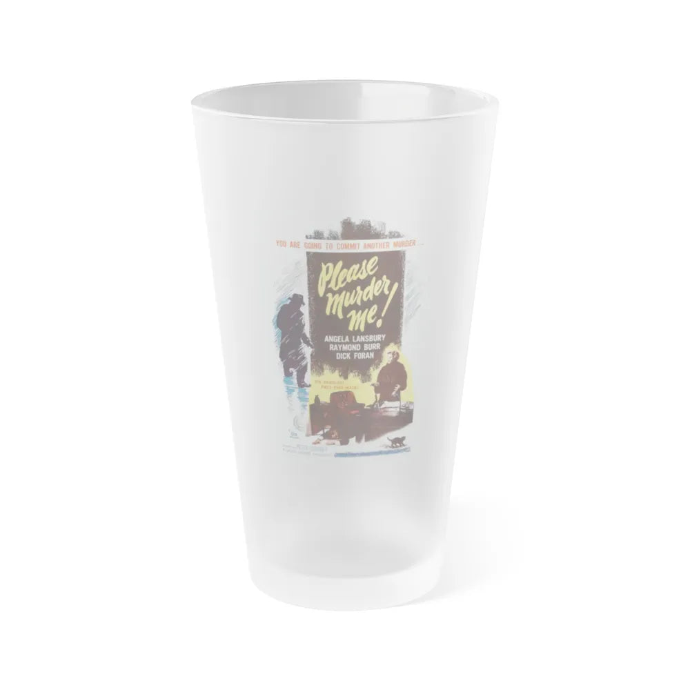 PLEASE MURDER ME 1956 Movie Poster - Frosted Pint Glass 16oz-16oz-Frosted-Go Mug Yourself