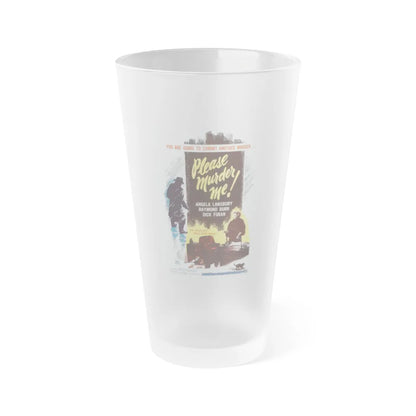 PLEASE MURDER ME 1956 Movie Poster - Frosted Pint Glass 16oz-16oz-Frosted-Go Mug Yourself