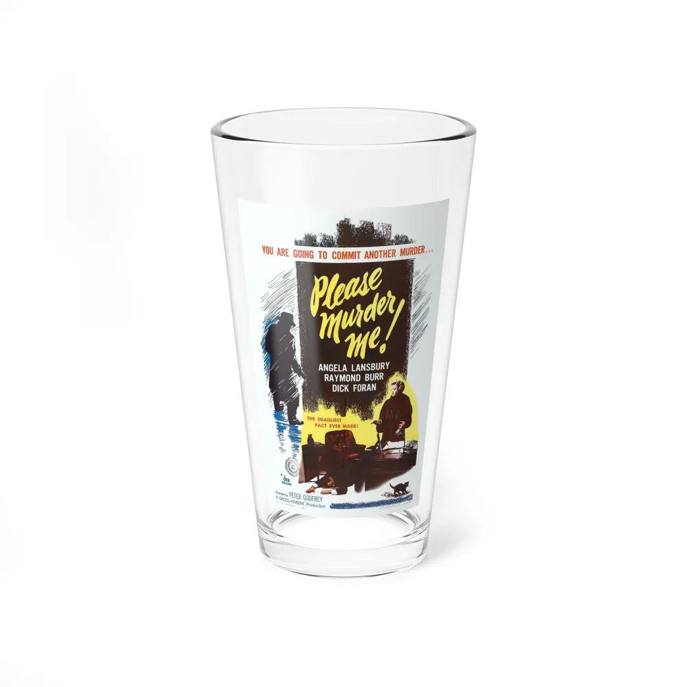 PLEASE MURDER ME 1956 Movie Poster - Pint Glass 16oz-16oz-Go Mug Yourself