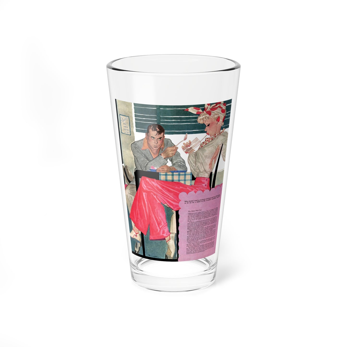 Please Pay When Served, 1939 (Magazine Illustration) Pint Glass 16oz-16oz-Go Mug Yourself