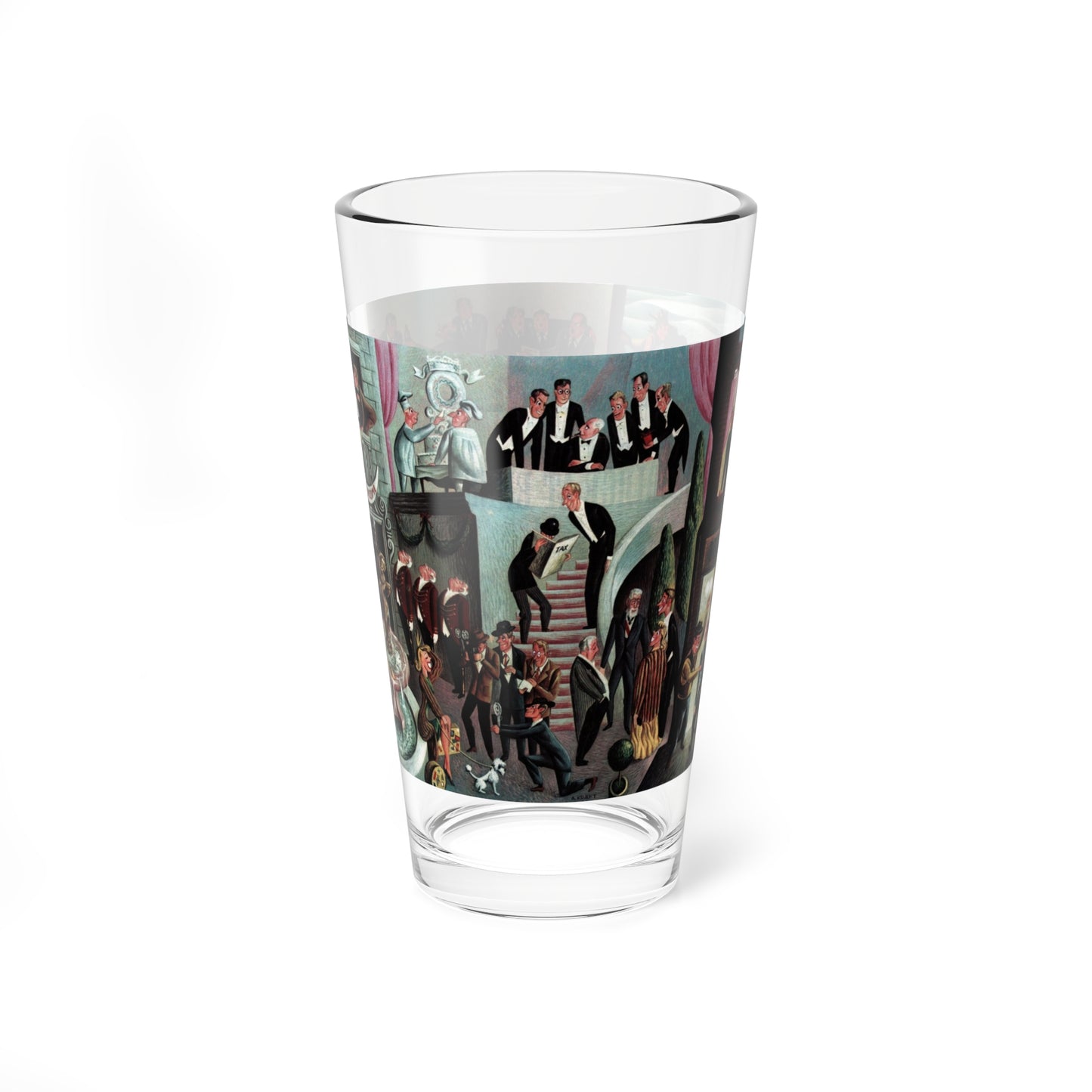 Pleasure Before Business, Collier's, December 20, 1947 (Magazine Illustration) Pint Glass 16oz-Go Mug Yourself