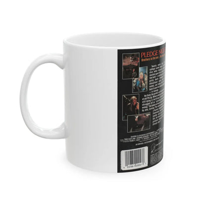 PLEDGE NIGHT (VHS COVER) - White Coffee Mug-Go Mug Yourself