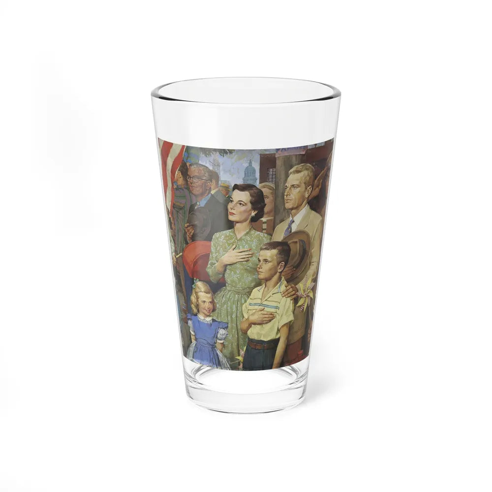 Pledge of Allegiance (Magazine Illustration) Pint Glass 16oz-16oz-Go Mug Yourself