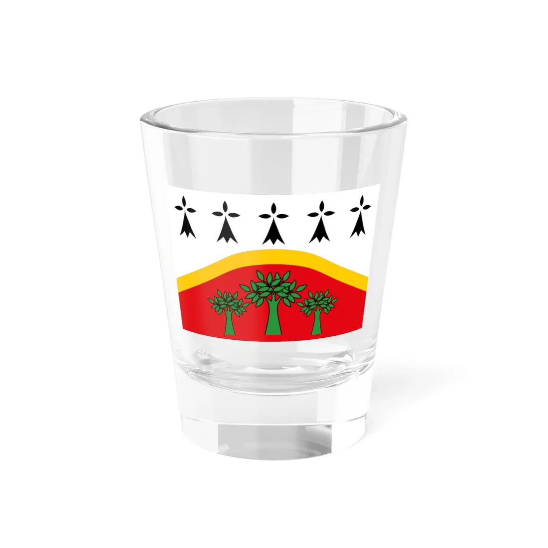 Plinn traditional district flag (France) Shot Glass 1.5oz 1.5oz - Go Mug Yourself