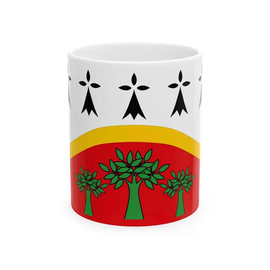 Plinn traditional district flag (France) White Coffee Mug 11oz - Go Mug Yourself