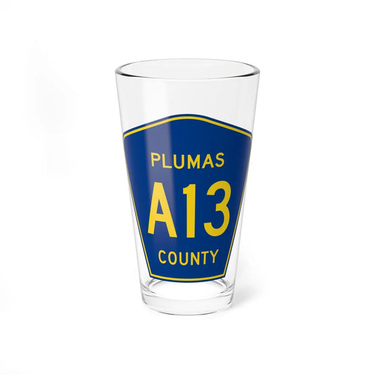 Plumas County A13 (California) (Road Sign) Pint Glass 16oz 16oz - Go Mug Yourself