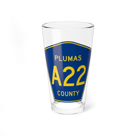 Plumas County A22 (California) (Road Sign) Pint Glass 16oz 16oz - Go Mug Yourself