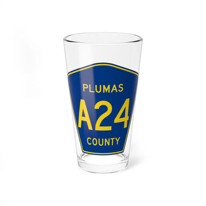 Plumas County A24 (California) (Road Sign) Pint Glass 16oz 16oz - Go Mug Yourself