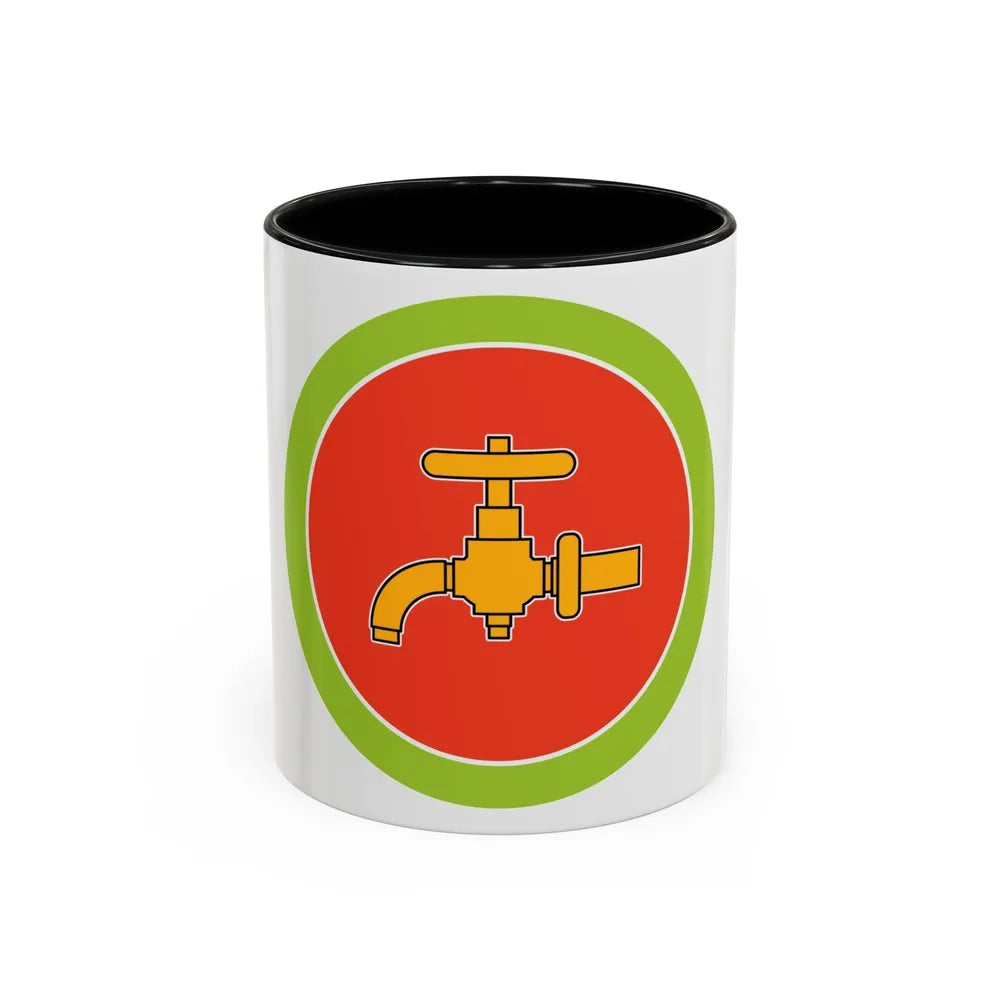 Plumbing (Boy Scout Merit Badge) Accent Coffee Mug-11oz-Black-Go Mug Yourself