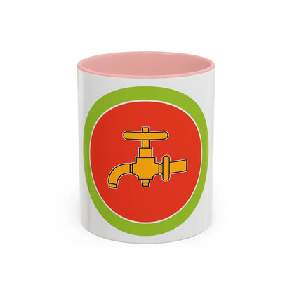 Plumbing (Boy Scout Merit Badge) Accent Coffee Mug-11oz-Pink-Go Mug Yourself