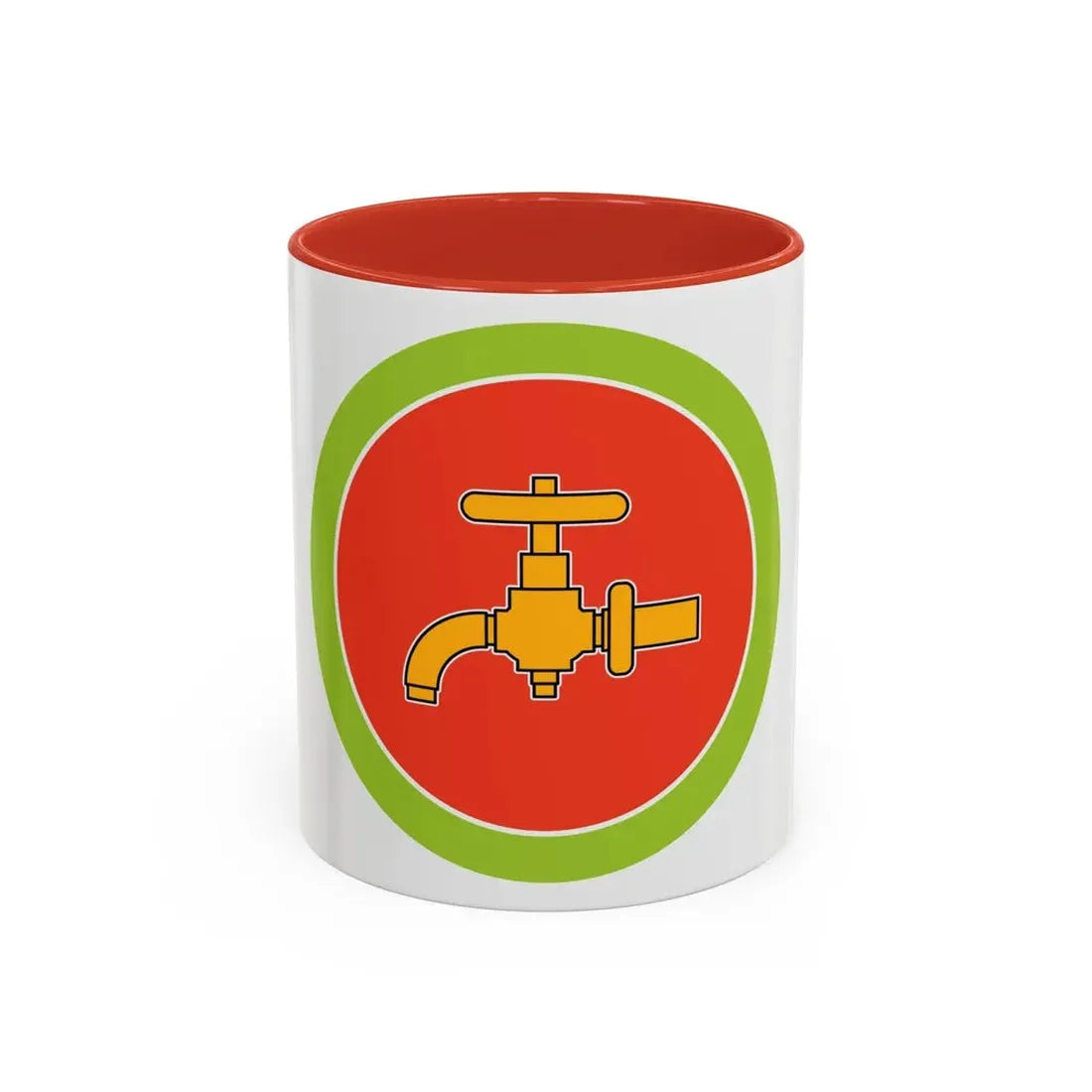 Plumbing (Boy Scout Merit Badge) Accent Coffee Mug 11oz Red - Go Mug Yourself