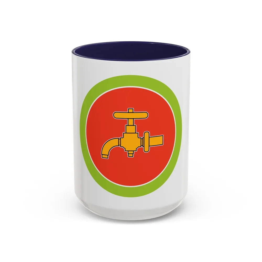 Plumbing (Boy Scout Merit Badge) Accent Coffee Mug-15oz-Navy-Go Mug Yourself