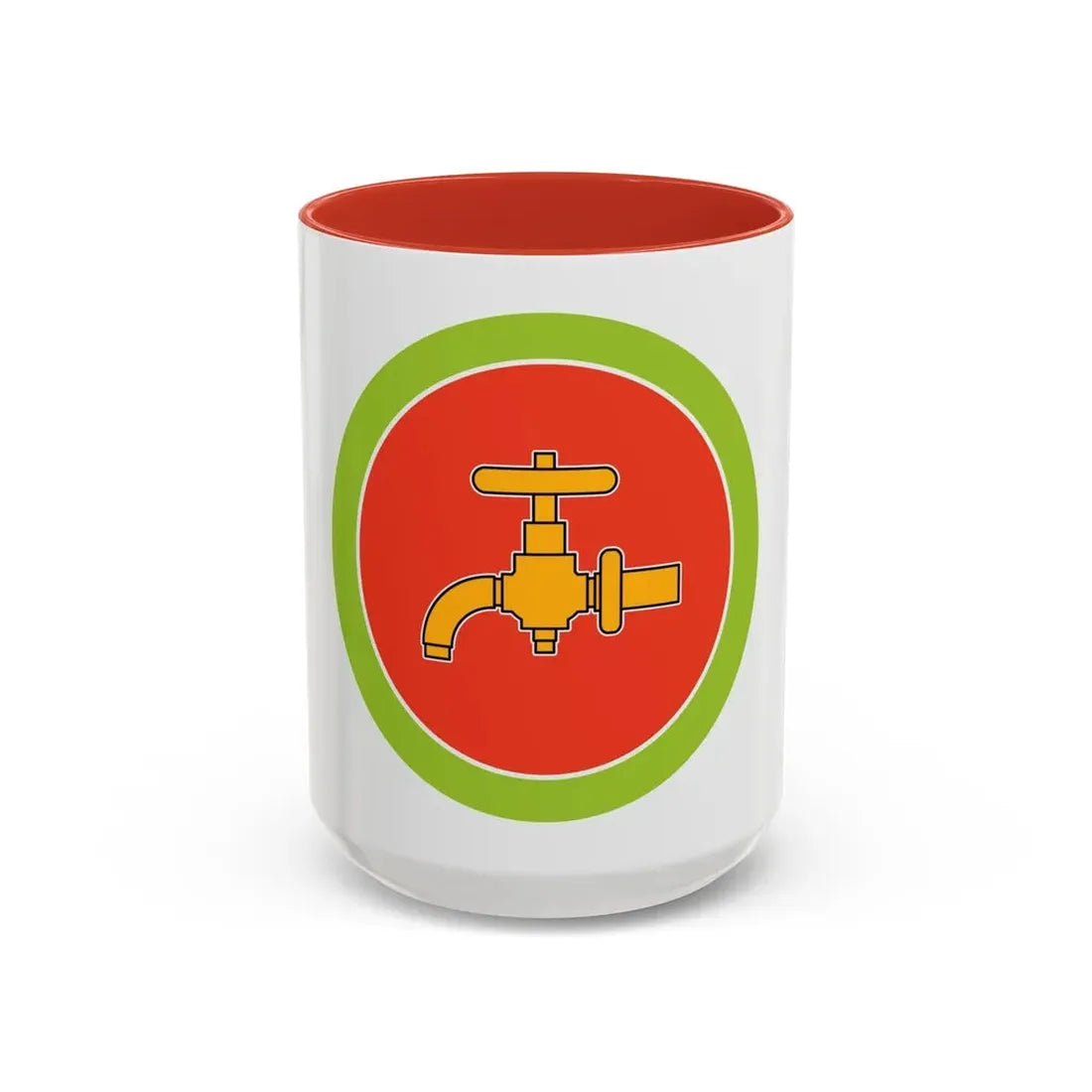 Plumbing (Boy Scout Merit Badge) Accent Coffee Mug 15oz Red - Go Mug Yourself