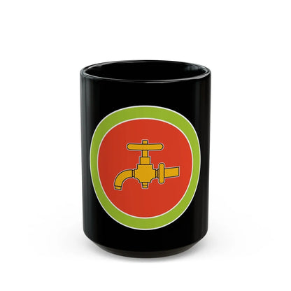 Plumbing (Boy Scout Merit Badge) Black Coffee Mug-15oz-Go Mug Yourself