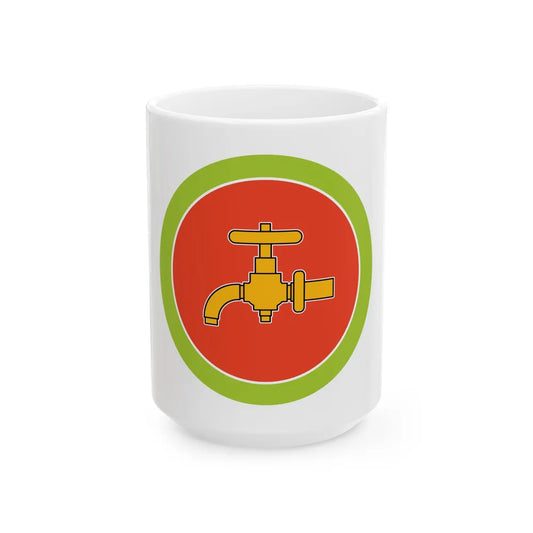 Plumbing (Boy Scout Merit Badge) White Coffee Mug-15oz-Go Mug Yourself