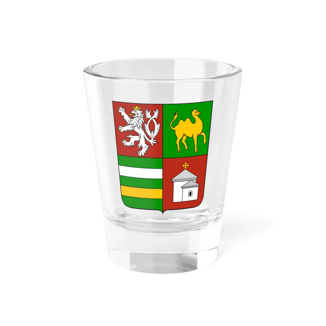 Plzen Region CoA CZ (Czech Republic) (Coat of Arms) Shot Glass 1.5oz 1.5oz - Go Mug Yourself