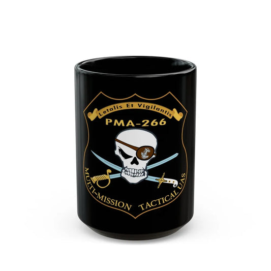 PMA 266 NAVAIR Multi Mission Tactical Unmanned Aerial Systems UAS (U.S. Navy) Black Coffee Mug-15oz-Go Mug Yourself