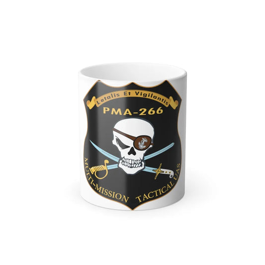 PMA 266 NAVAIR Multi Mission Tactical Unmanned Aerial Systems UAS (U.S. Navy) Color Changing Mug 11oz-11oz-Go Mug Yourself